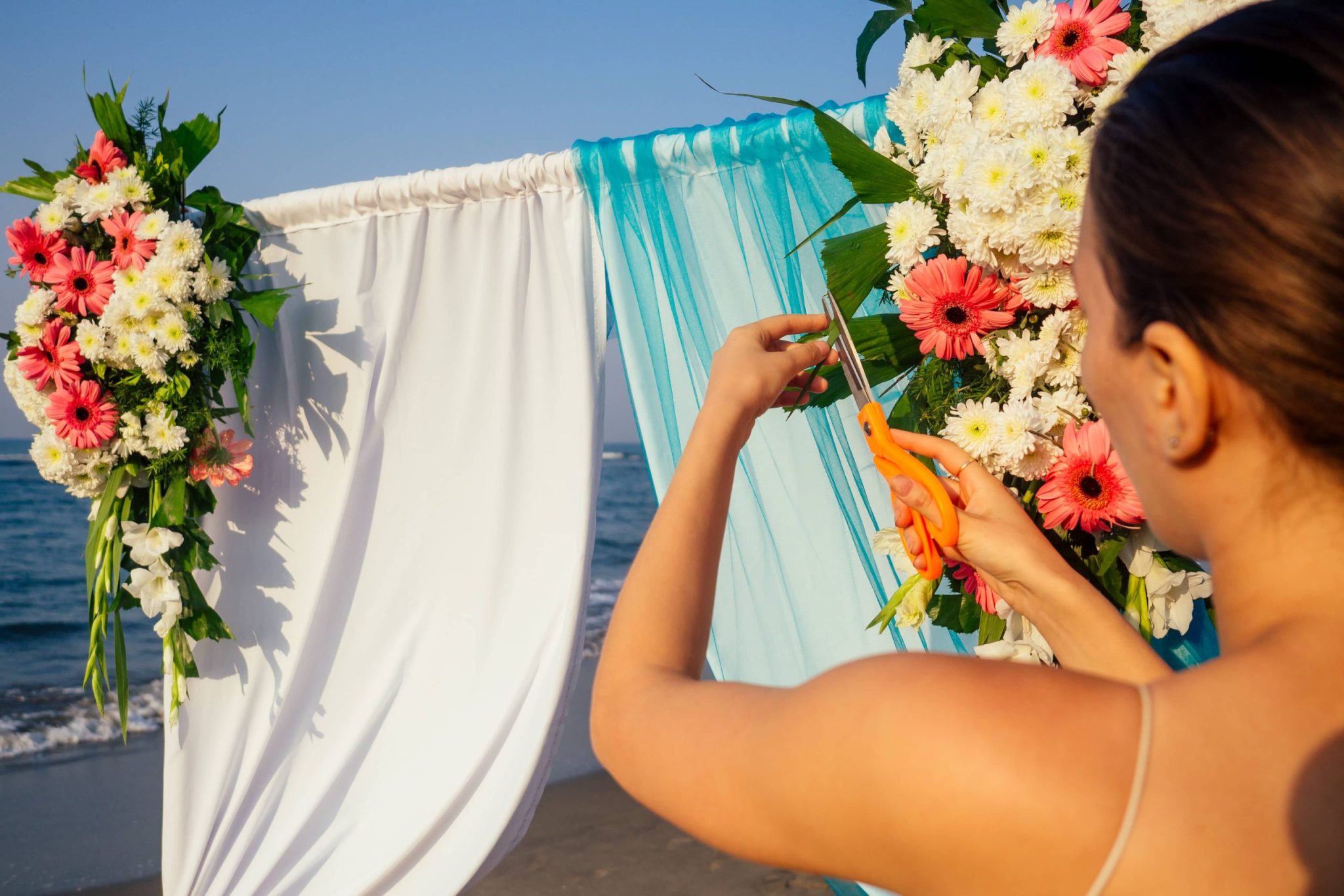 BC Wedding Venues ocean front tents - $150/night Ocean Front Tents &#8211; $150/night decorator working with flowers composition for wed 2023 11 27 05 31 28 utc scaled